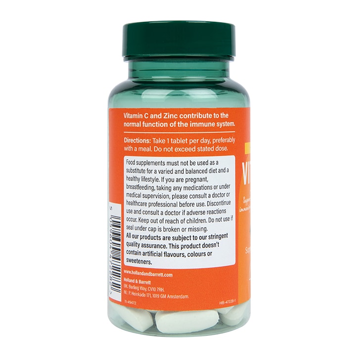 Holland & Barrett Vitamin C & Zinc 60 Tablets